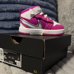 Nike Kids Pink and White Sneakers